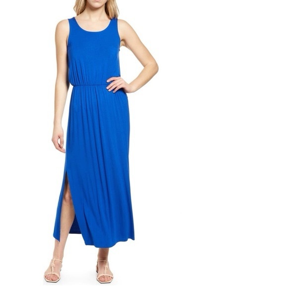 Caslon Blue Maxi Dress NWOT - Picture 1 of 5